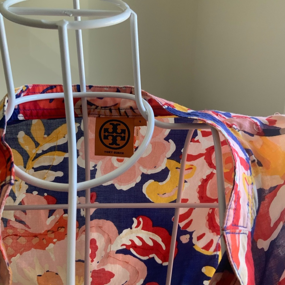 Floral Women's Top - Multicolor Tory Burch. Size 4. - Picture 2 of 4
